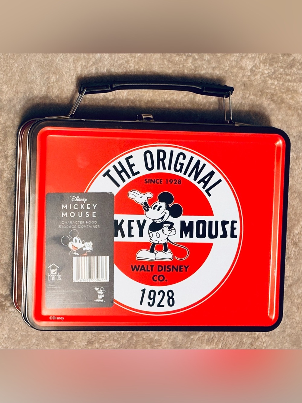 Disney Mickey Mouse & Friends Retro Style Tin Lunch Box